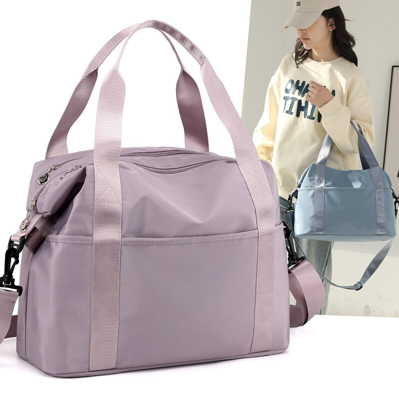Ba Lô Du Lịch Đi Công Tác Ngắn Ngày Nữ Túi Xách Tay Nylon Chống Nước Gọn Nhẹ Sức Chứa Lớn Túi Lên Máy Bay Đựng Hành Lý Đơn Giản