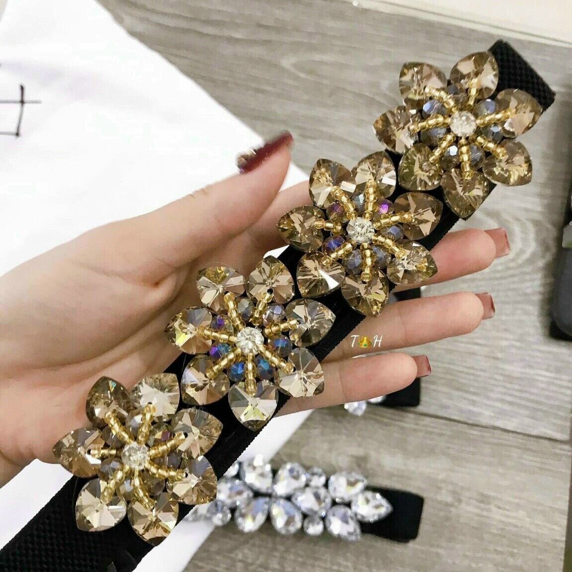 đai váy thắt lưng đính đá bản nhỏ,to