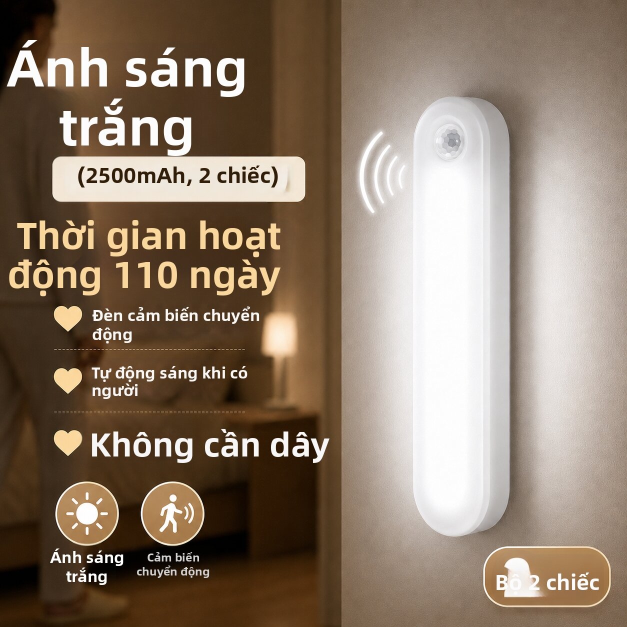 Đèn Đèm LED Cảm Biến Chuyển Động Thông Minh