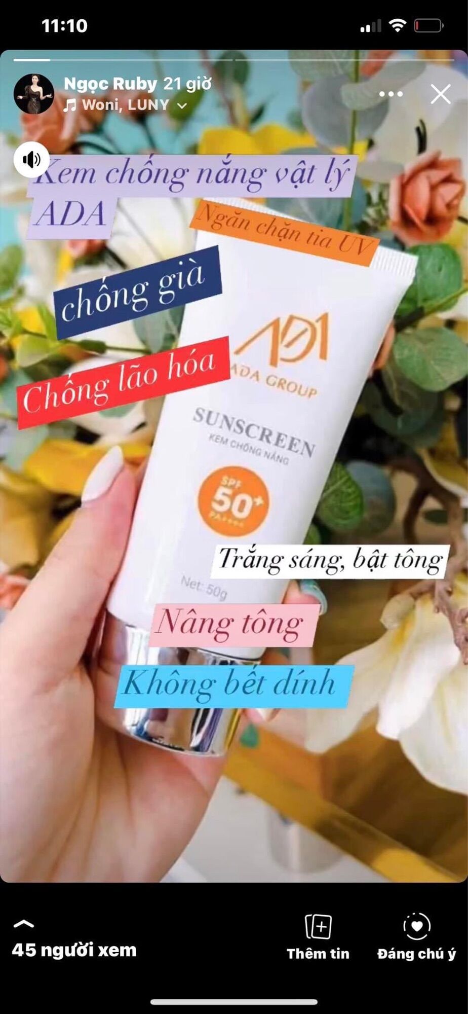 Kem Chống Nắng Vật Lý ADA group