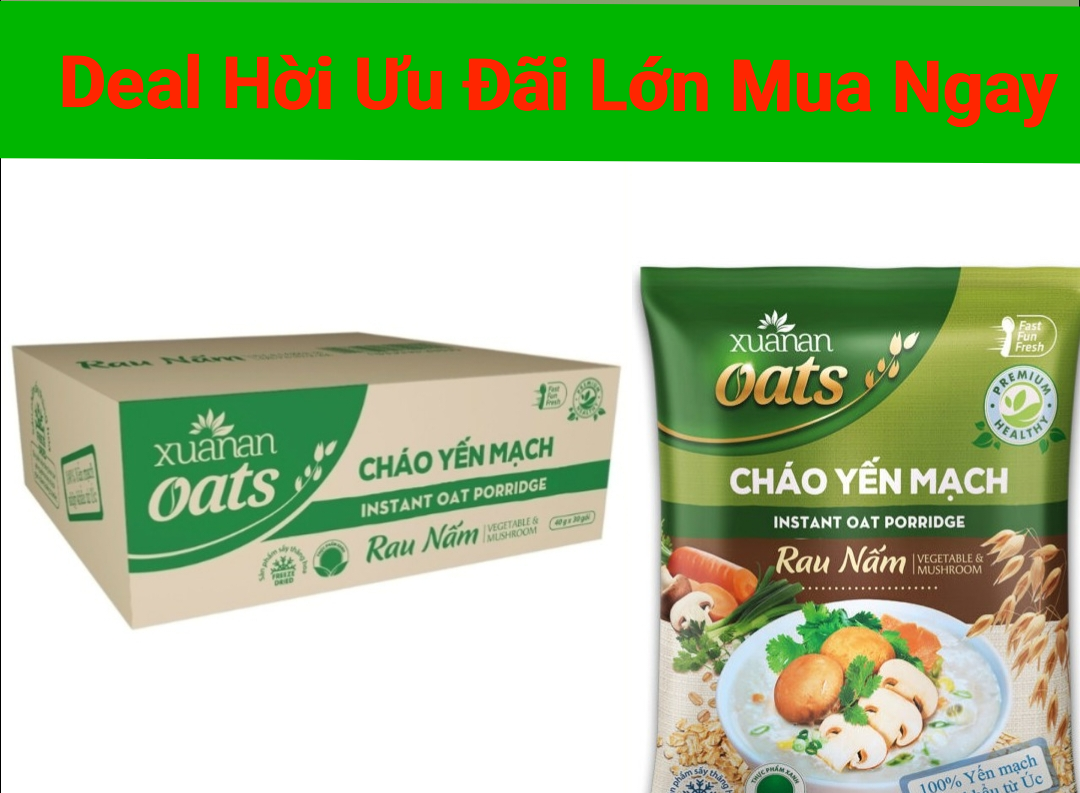 Thùng 30 : Gói Cháo Yến Mạch Chay Rau Nấm Xuân An