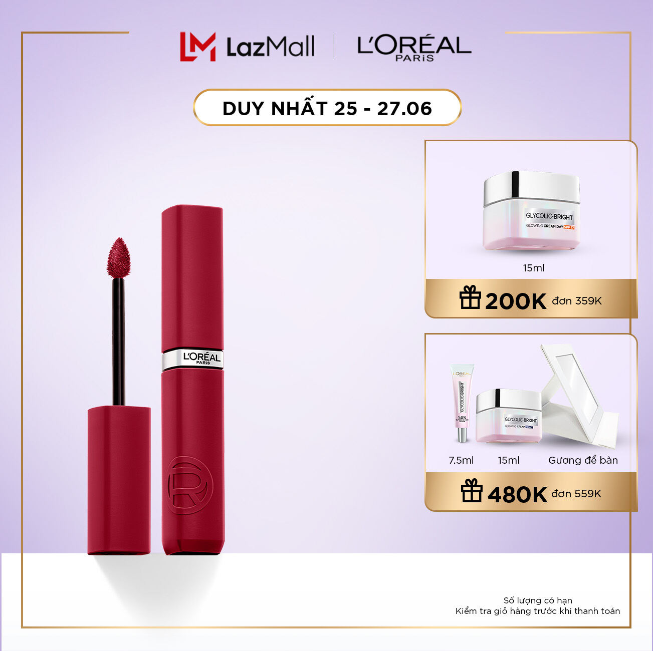 SON KEM LÌ NHẸ MÔI, 16H LÂU TRÔI, CHUẨN MÀU CĂNG MƯỚT L’OREAL PARIS INFALLIBLE MATTE RESISTANCE 5ML