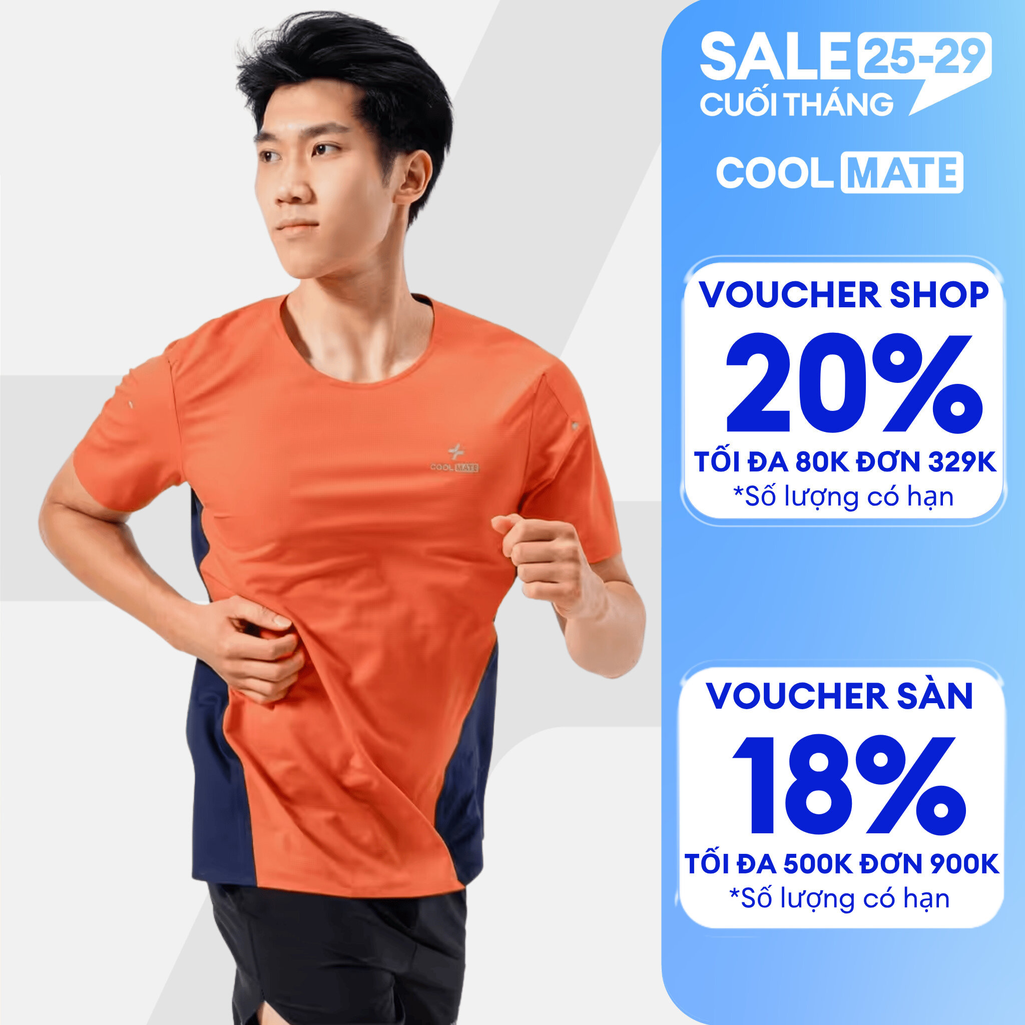 [GIÁ TỐT]Áo thun thể thao chạy bộ không đường may CoolFast siêu nhẹ, thấm hút tốt, thoáng mát - Coolmate