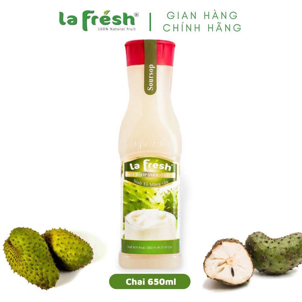 Sinh tố Mãng Cầu La Fresh chai 650ml pha trà mãng cầu