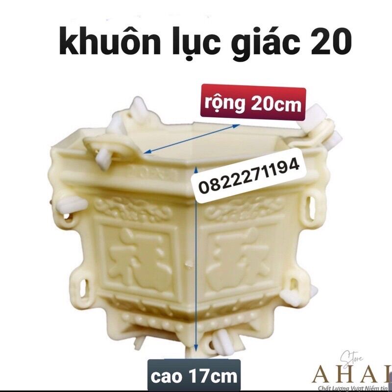 Khuôn chậu lục giác 20
