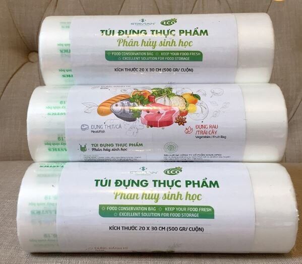 Combo 2 cuộn túi đựng thực phẩm Green Eco tự huỷ sinh học 500gr