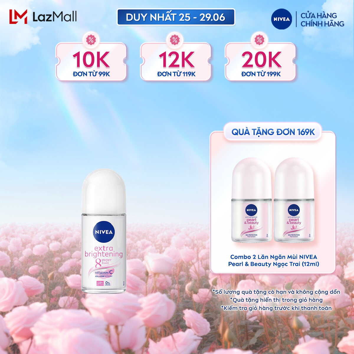 Lăn Ngăn Mùi NIVEA Dưỡng Sáng Da 8 Super Food Vitamin C (50 ml) - 83747/81644/83781