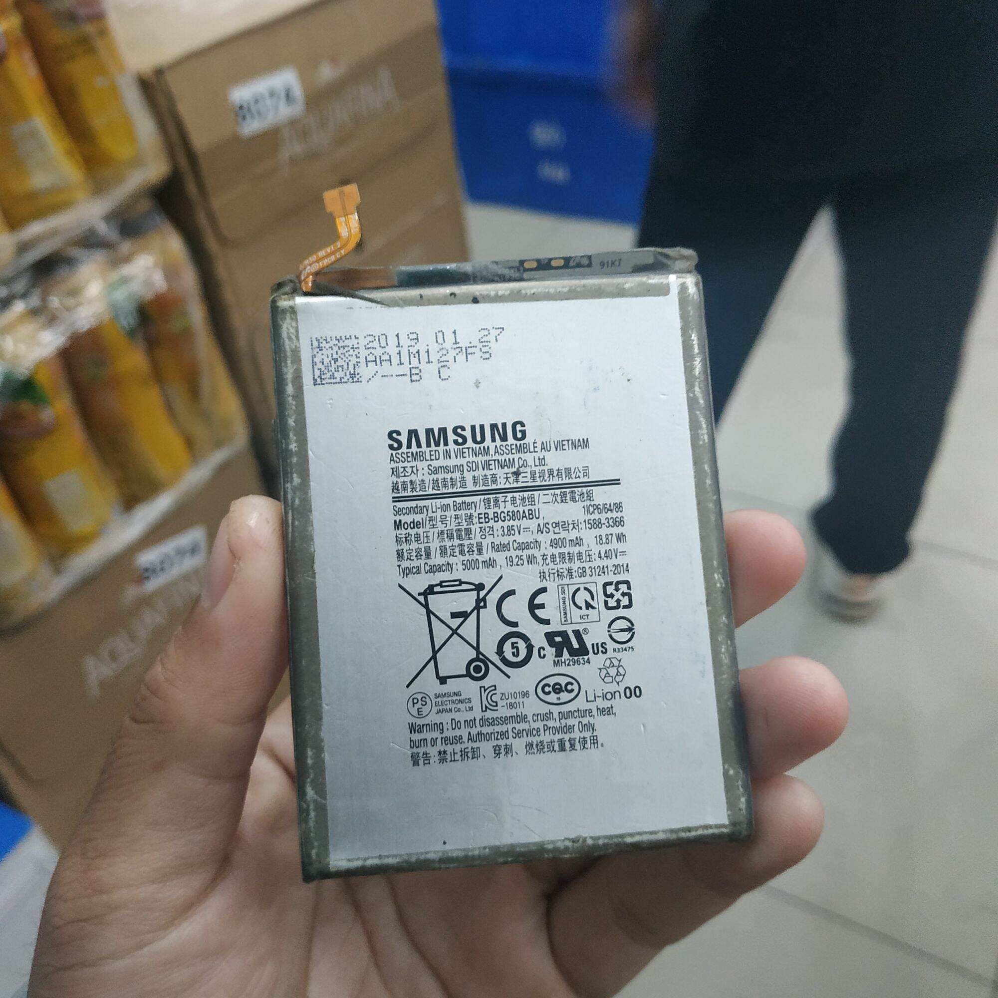 Pin Samsung M20 / M30 / A40s / G580 (EB-BG580ABU / 4900mAh) (Zin)
