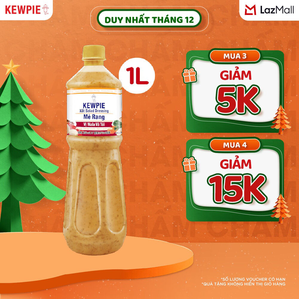  Xốt Salad Dressing Mè Rang Vị Mala & Tỏi 1L 