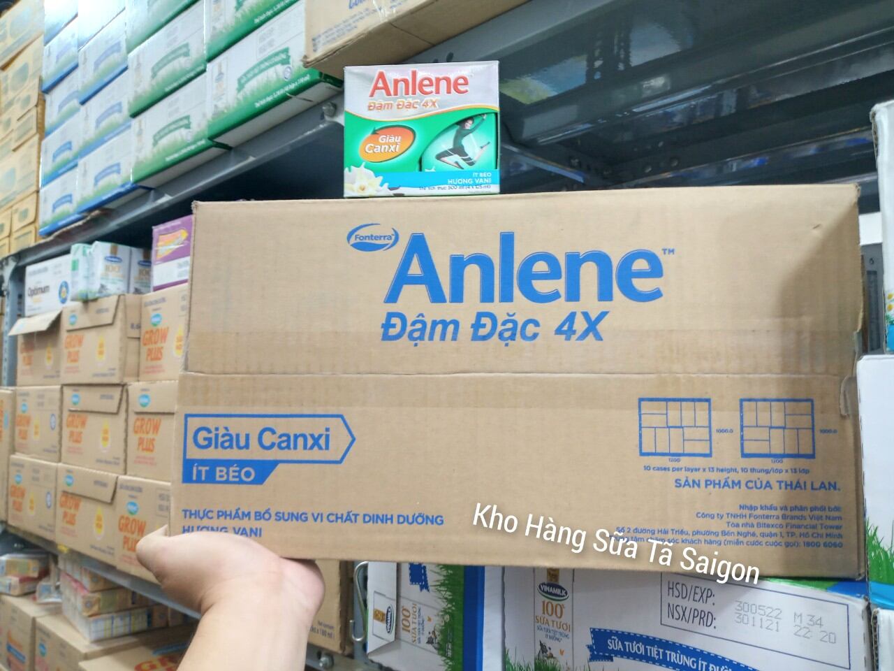 Sữa Anlene nước thùng  48 hộp x 125ml . Date xa