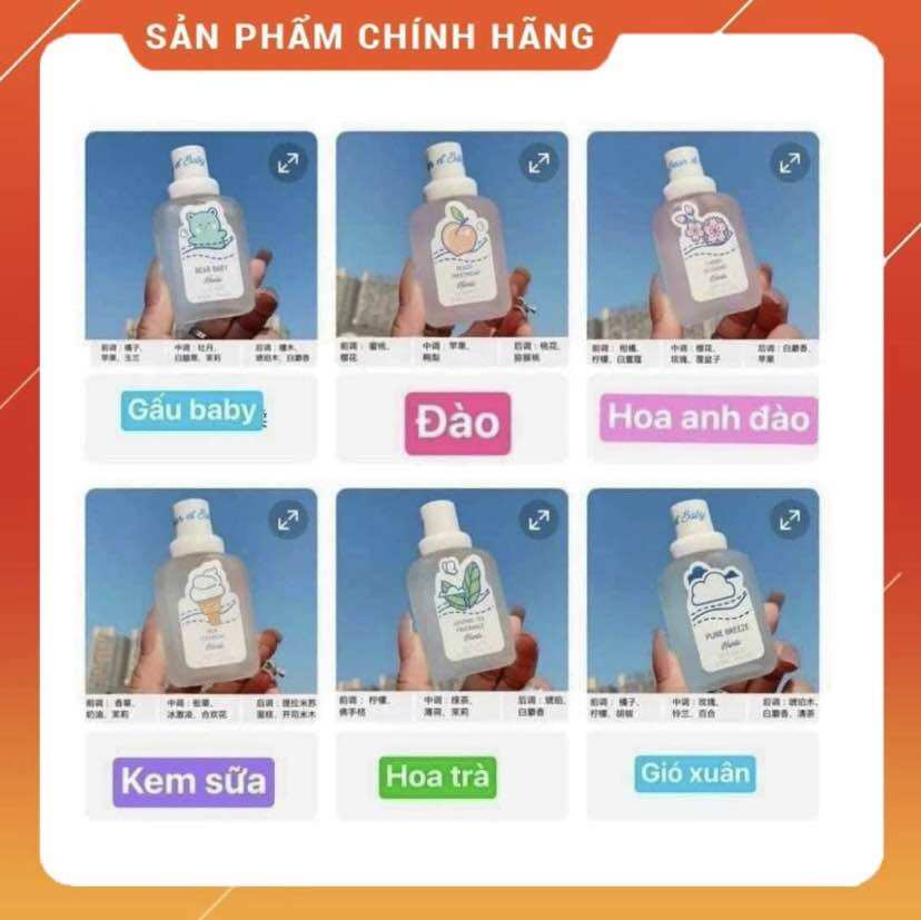 Nước hoa hanlu cho bé, xịt thơm body hanlu bear baby hương nhẹ nhàng quyến rũ