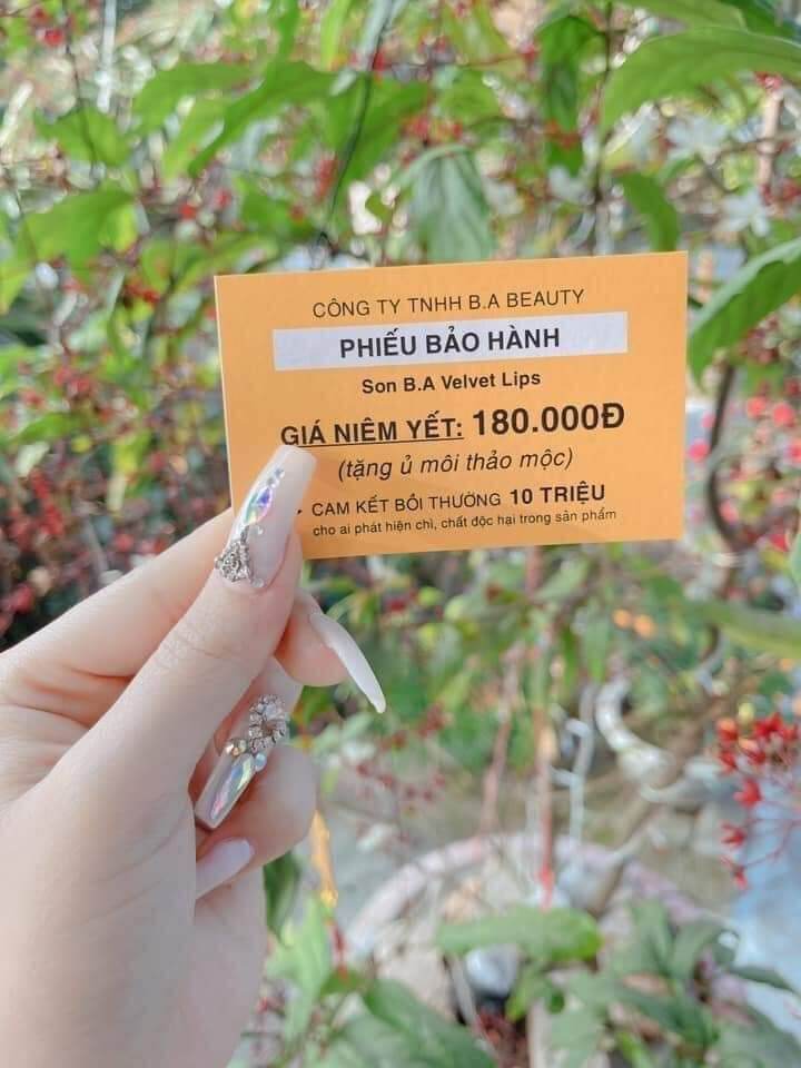 Son BA siêu mịn siêu mềm mướtđộ lỳ level max lâu trôi