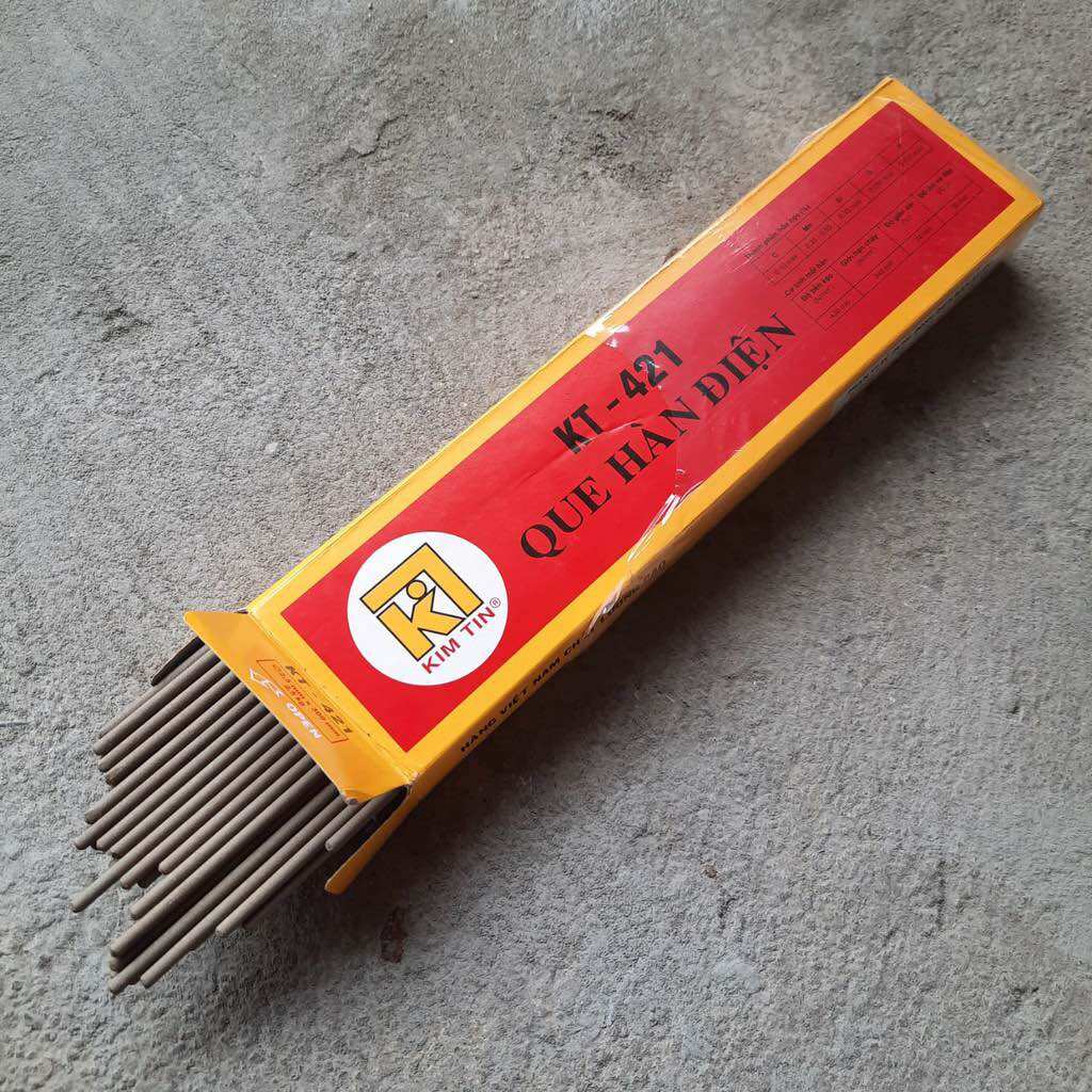 Que hàn điện, que hàn sắt kim tín 2.5mm kt-421