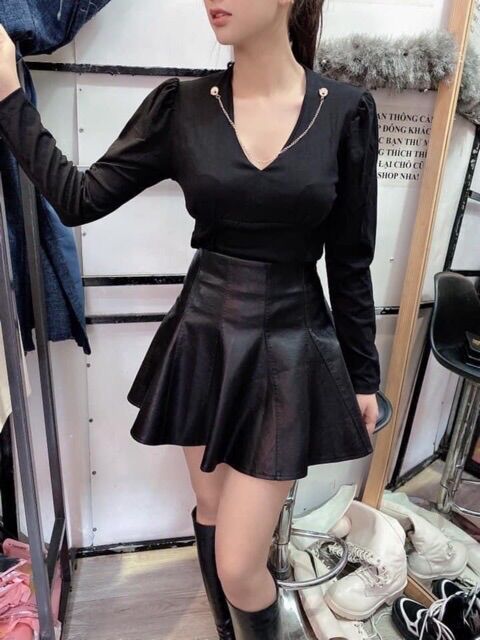 Chân váy da xoè Quảng Châu da đẹp