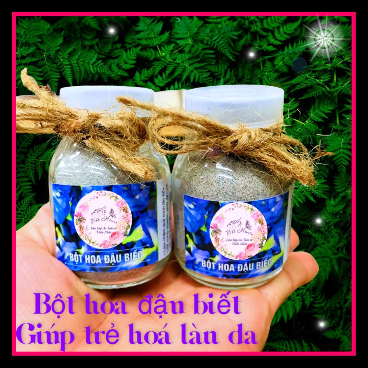 Bột hoa đậu biết đắp mặt nạ dưỡng trắng da /trẻ hoá làn da tự nhiên.