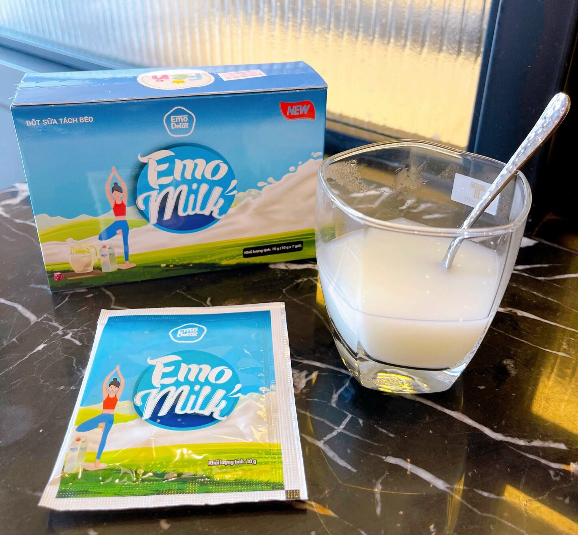 Giảm cân Emo Milk vị sữa tách béo thơm ngon  combo 3 hộp thumbnail