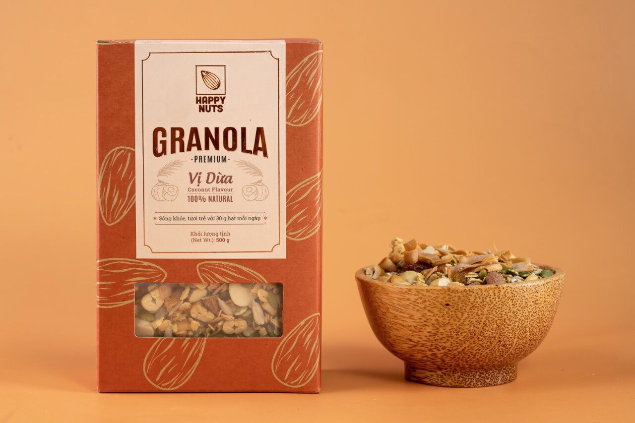 Granola Premium Mix_Vị Dừa 500gr