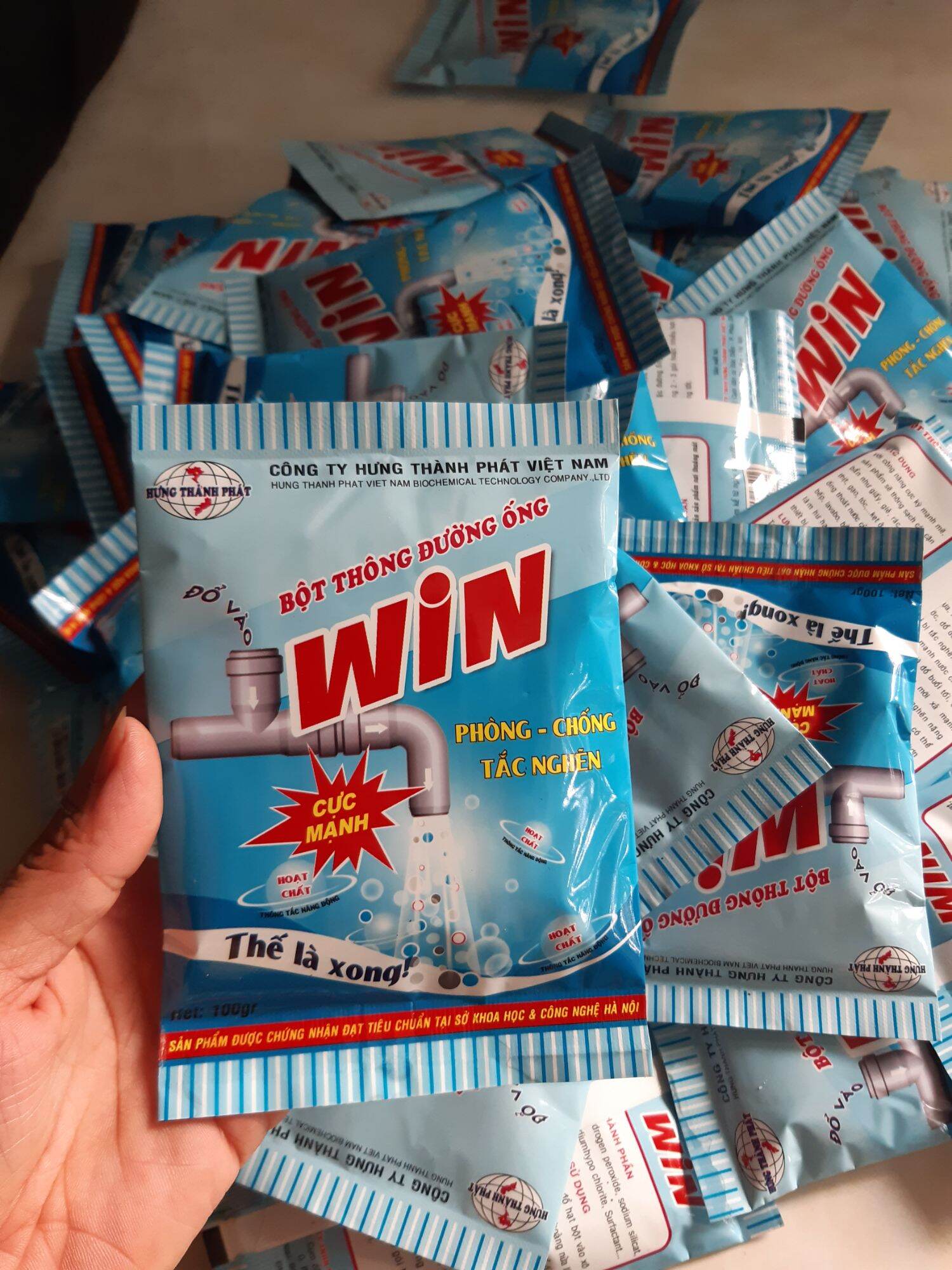 Bột thông cống đường ống win hàng chuẩn chính hãng
