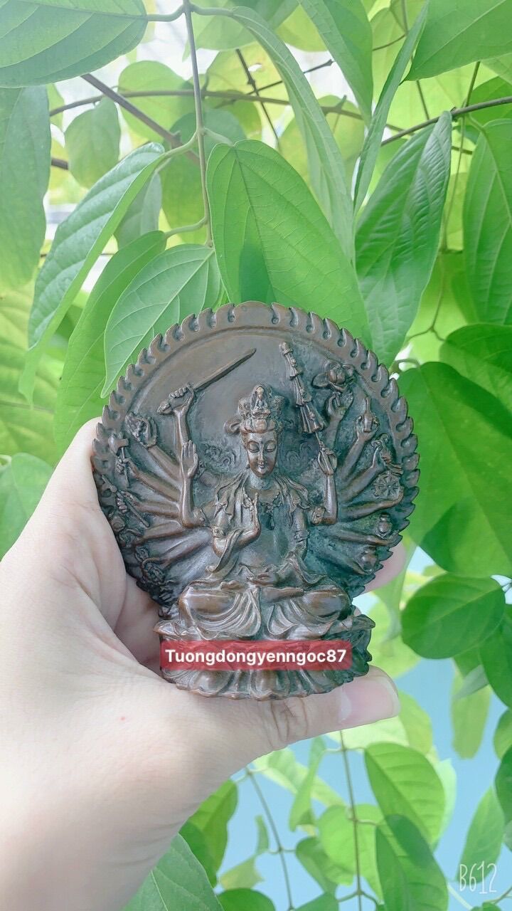 Tượng đồng Phật chuẩn đề cao 9 cm