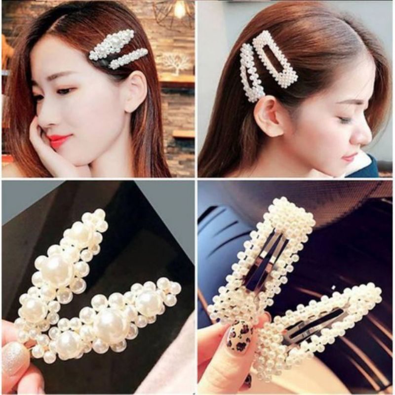 Sét 4 kẹp tóc mái Hàn Quốc nữ