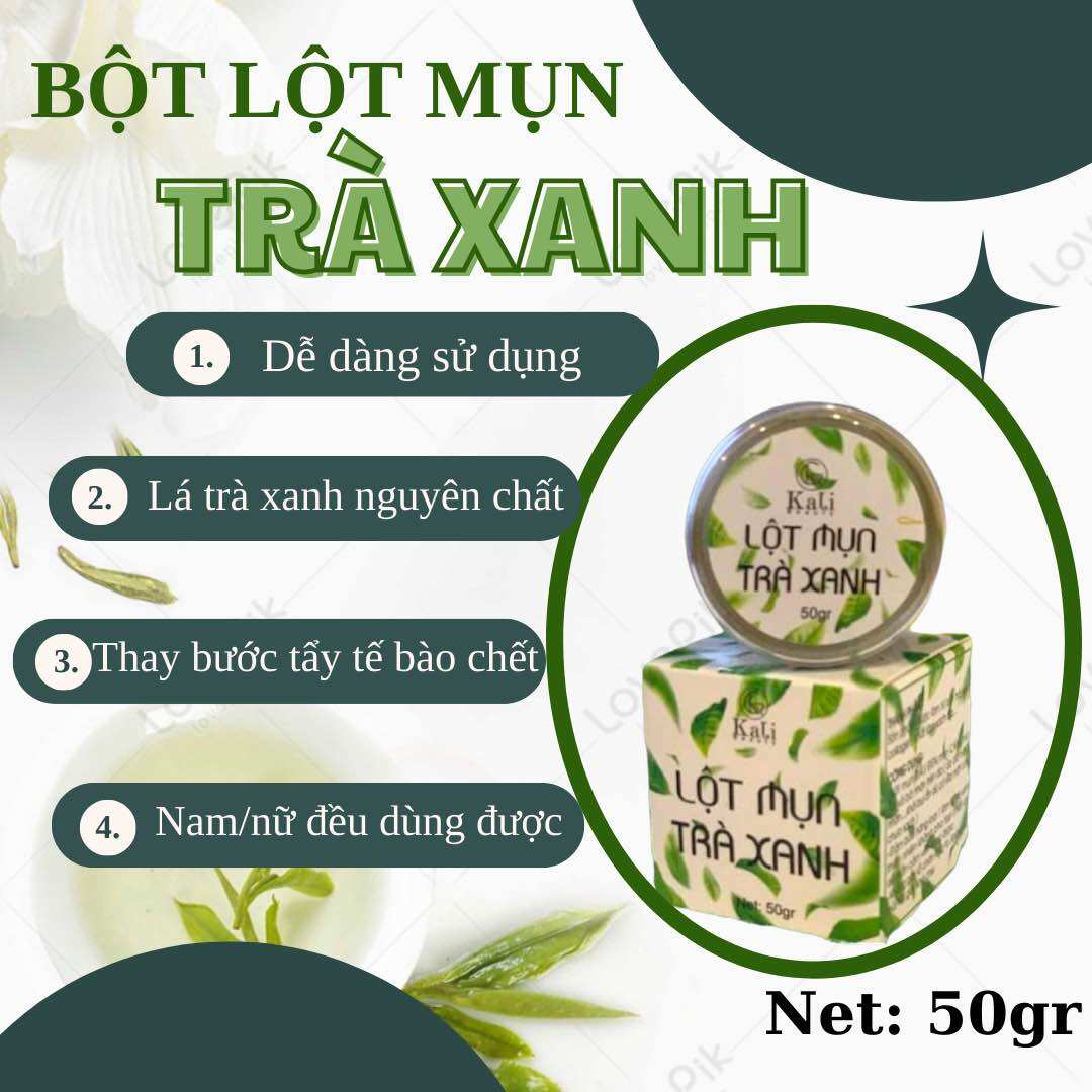 Mặt nạ lột mụn đầu đen mặt nạ đất sét gel lột mụn bột lột mụn trà xanh lột bụi bẩn mụn cám, mụn đầu đen, làm sạch da