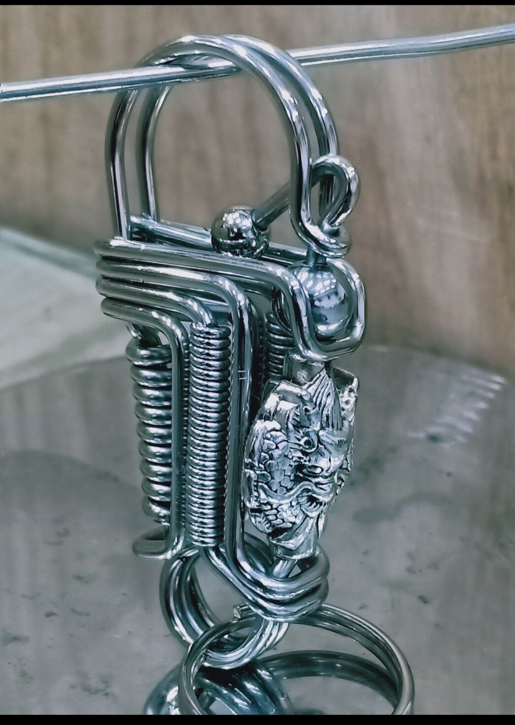 Móc khóa inox đầu rồng.đep