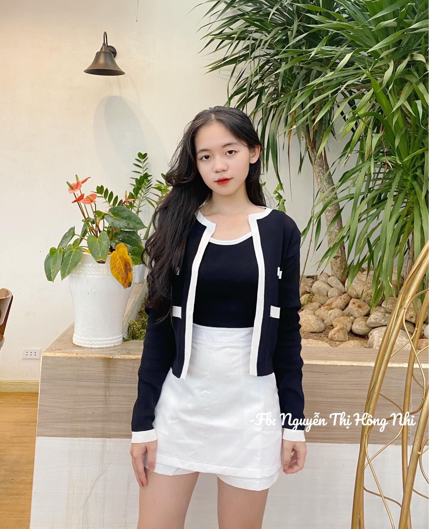 Set 2 món áo khoác phối viền + 2 dây viền
