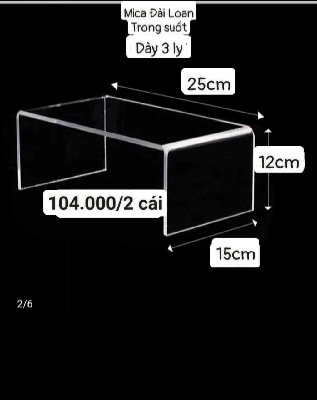 Combo 2 kệ mica trưng bày giày dép, túi xách .. sản phẩm hình chữ u ,mica đài loan dày 3 ly,4ly và ,5 ly