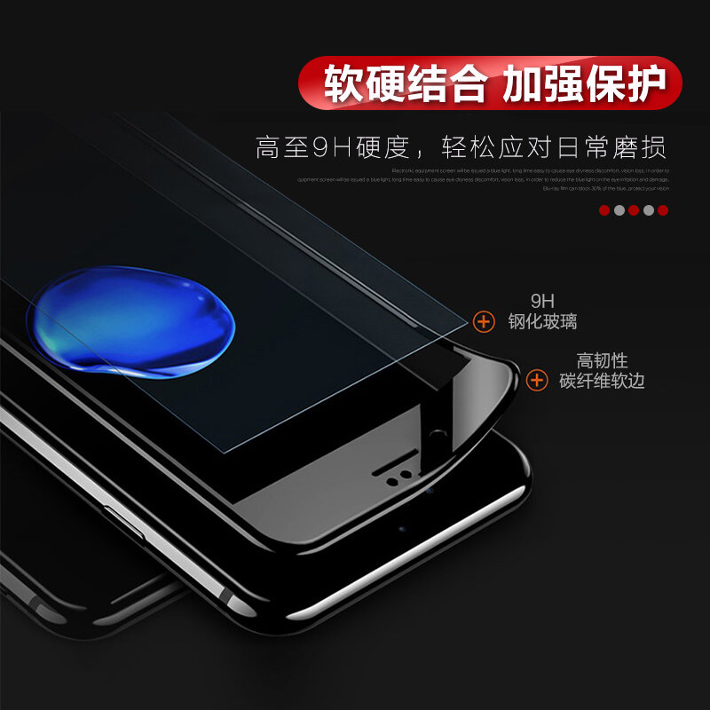 Miếng Dán Viền Mềm Sợi Carbon Dùng Cho iPhone 8Plus Iphone 6S Iphone 7/8 R7 R11s iPhone 7Plus 8Plus Miếng Dán Bảo Vệ Điện Thoại Kính Cường Lực HD Bán Buôn