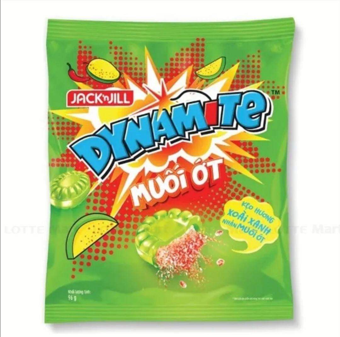 Kẹo Dynamite Hương Xoài Xanh Nhân Muối Ớt Gói 96g