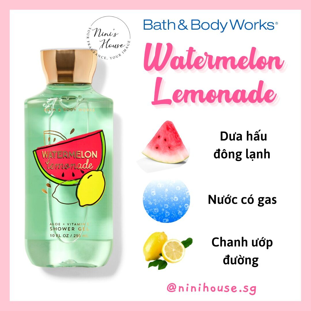 Gel tắm cao cấp Bath And Body Works mùi Watermelon Lemonade 295ml