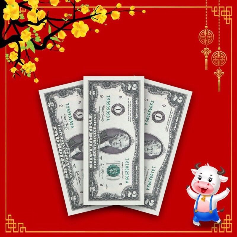 Bao lì xì tiền đô may mắn