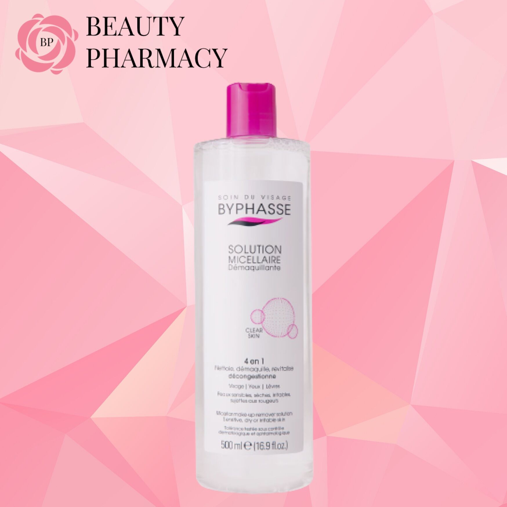 Nước tẩy trang Byphasse Micellar Make-up Remover Solution 500ml