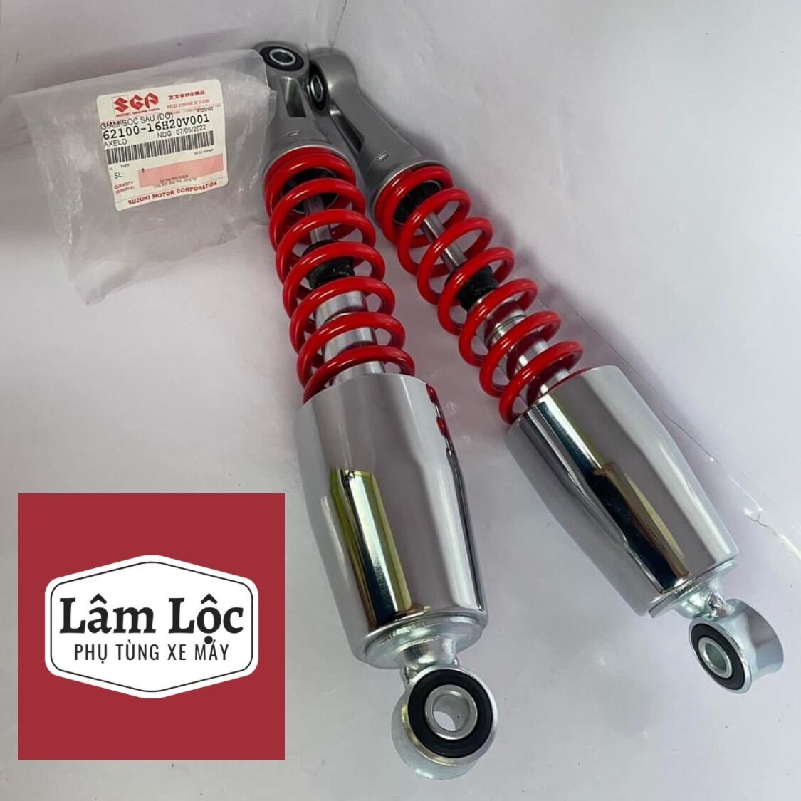 Cặp phuộc giảm xóc sau axelo 125 xbike Suzuki chính hãng