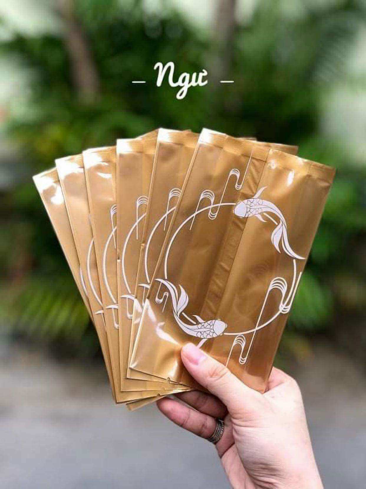 Set túi + khay bánh trung thu 200g , Ngư