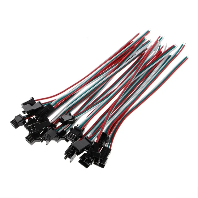 Phích cắm, jack cắm, giắc cắm đực cái dây đèn led 3pin ws2812b ws2811