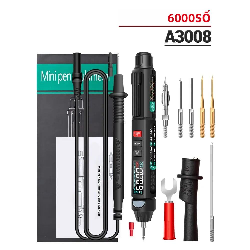 Máy Đo Vạn Năng Kỹ Thuật Số ANENG A3008 6000 Đếm Tự Động Điều Chỉnh Phạm Vi Máy Kiểm Tra Điện Áp Khô