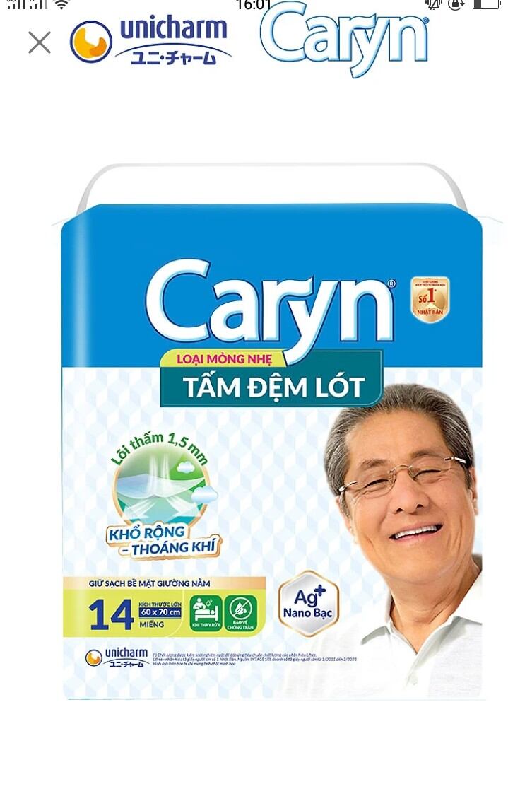 Tấm đệm lót Caryn siêu mỏng 14 miếng (60x70cm)