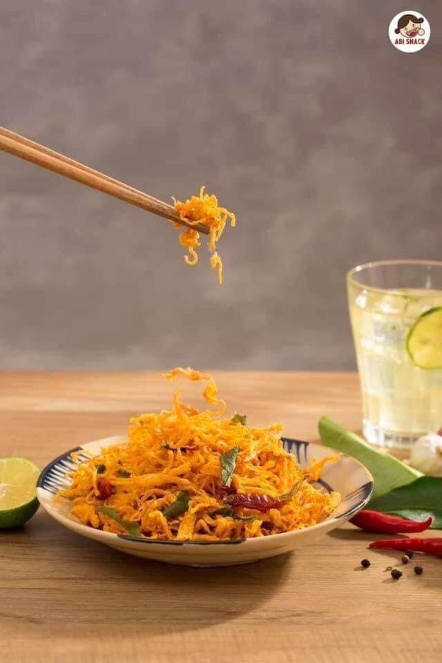 Khô gà cay bơ tỏi xé sợi Abi