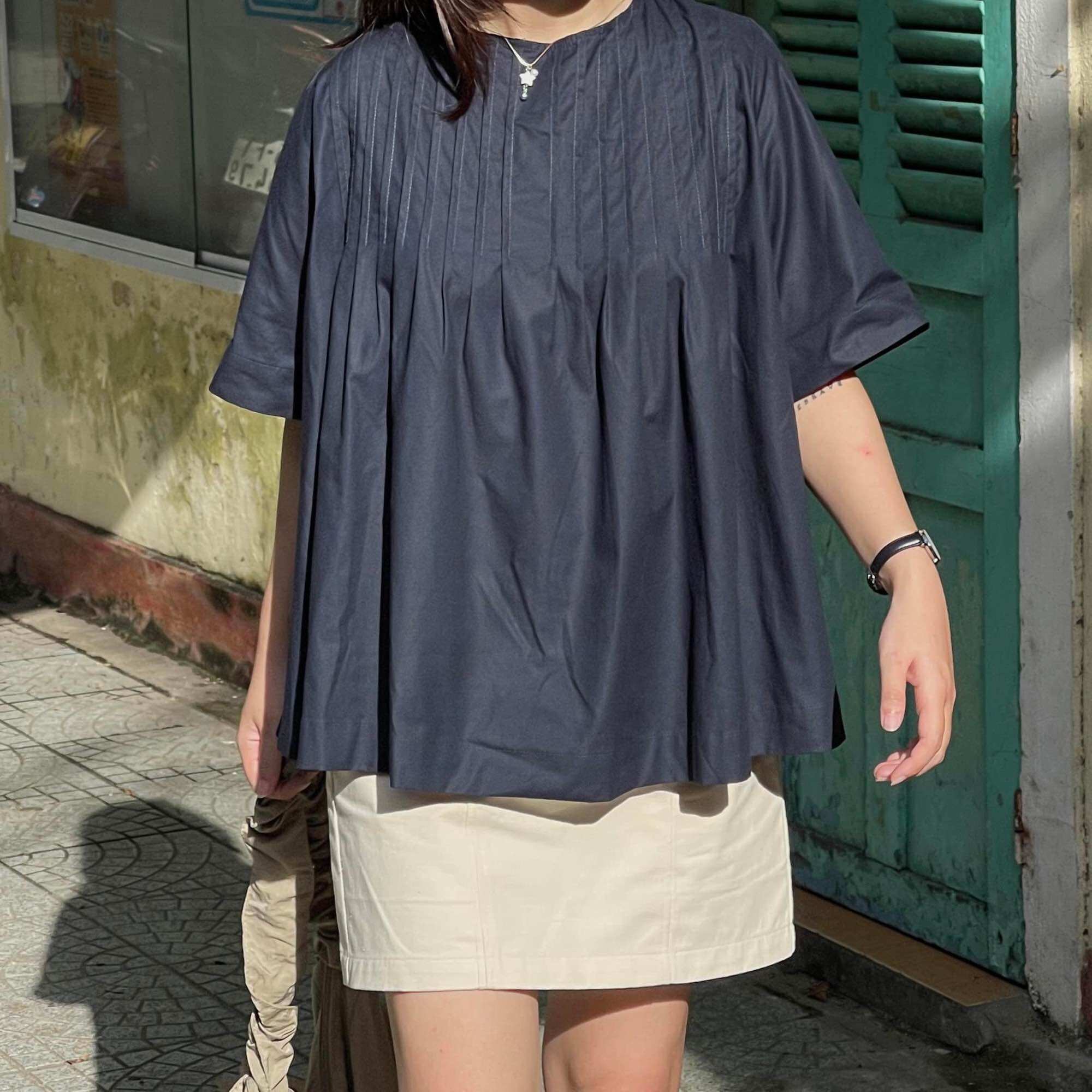 DOB - Áo babydoll xếp li Puny A0622