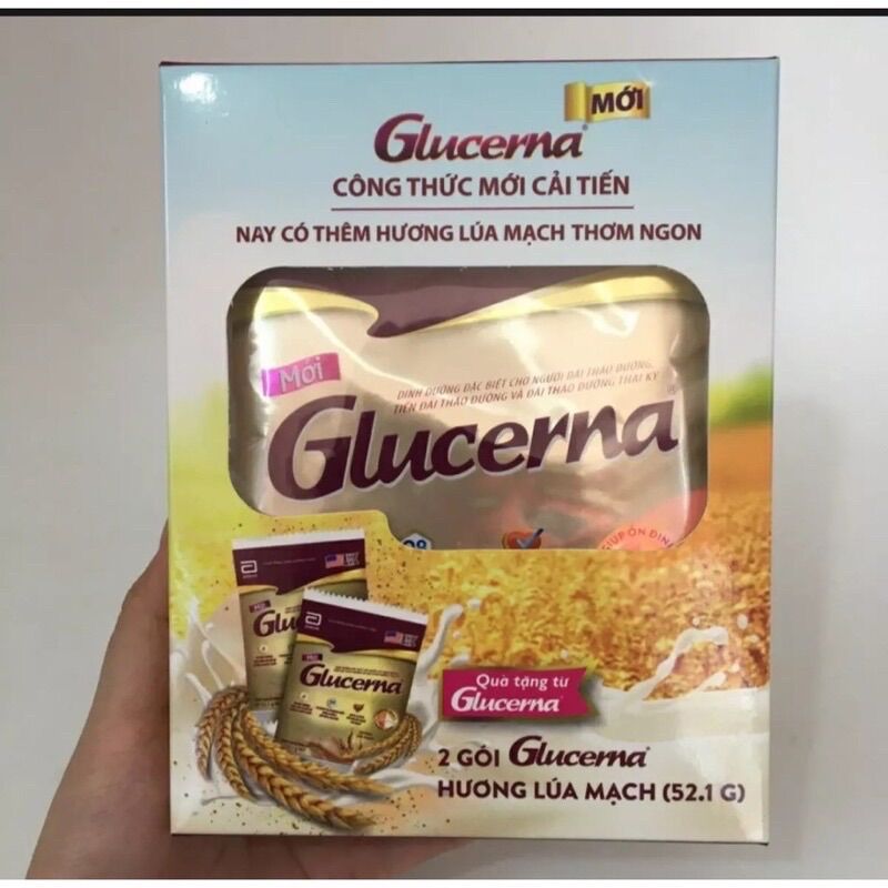 Conbo 10 gói sữa bột dành cho người tiểu đường Glucerna hương vani lúa mạch
