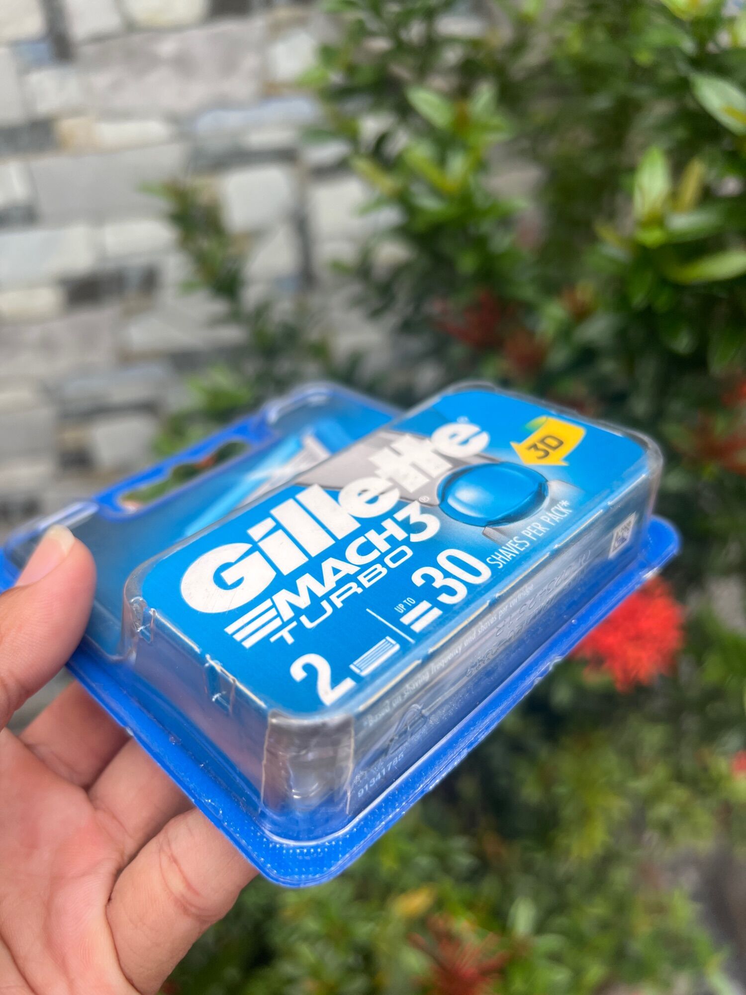 vỉ 2 lưỡi gillette mach3 turbo.