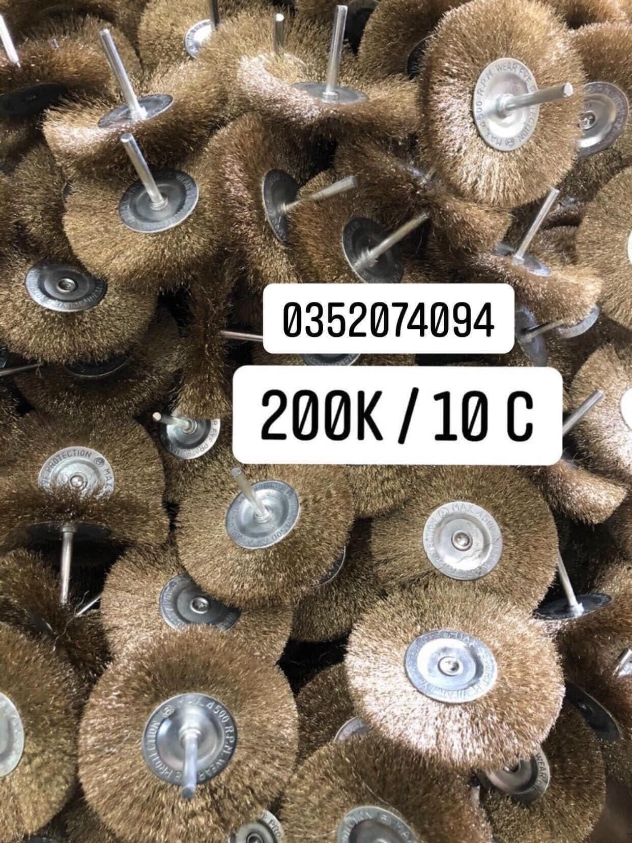 Chổi thép đk 100 cán 6mm chuyên quật gốc cây, gỗ lũa, chà gỉ sắt, đáng nhẵn đồ gỗ cứng, đá
