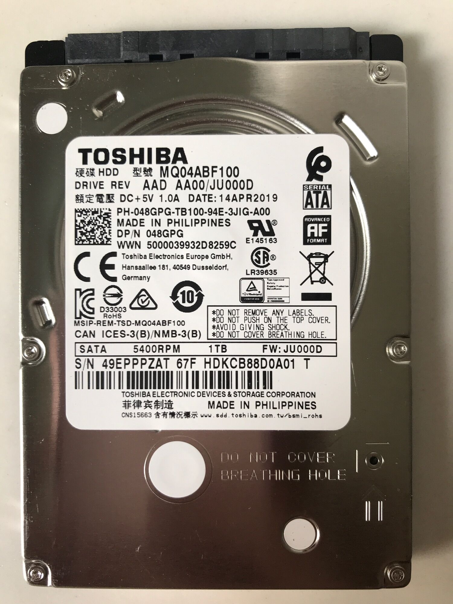 Ổ cứng hdd 1tb 2.5 inch laptop