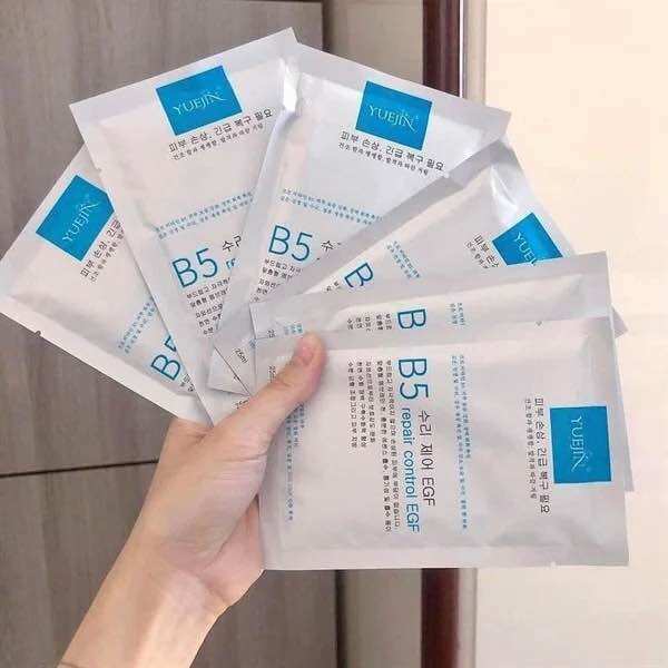Combo 6 miếng mặt nạ dưỡng ẩm phục hồi da yuejin b5 repair control egf 25ml