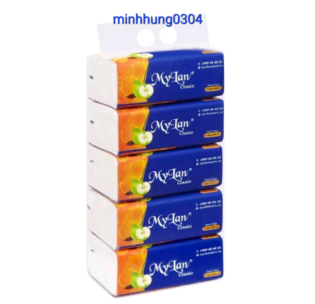 Giấy rút táo my lan 400 tờ 4 lớp