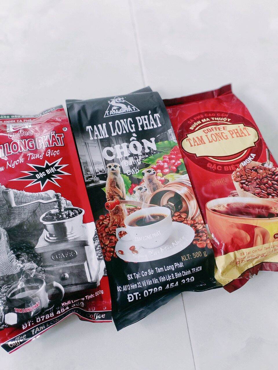 Cà phê chồn Tam Long Phát (bịch 500g) cà phê rang xay pha phin chồn buôn mê chất lượng