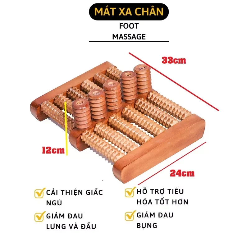 Bàn lăn massage chân bằng gỗ 5x6 tốt