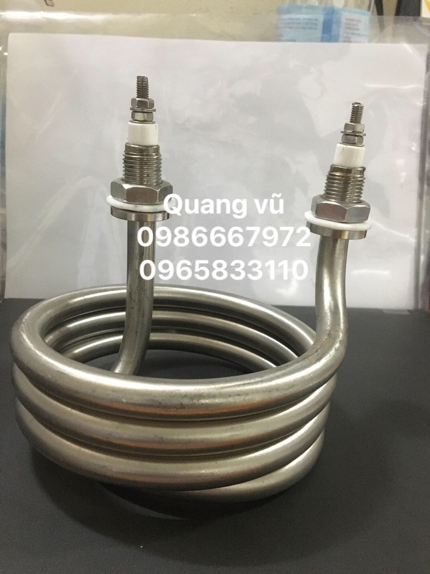 Thanh nhiệt ,mai xo nồi chưng cất nước 220v/4,5kw phi 130