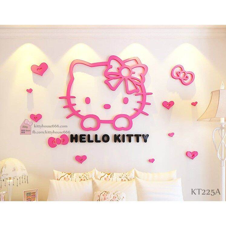 🌸DECAL 3D DÁN TƯỜNG HELLO KITTY